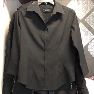 Express stretch small black blouse